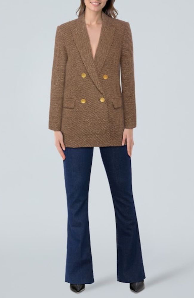 Riva Knit Double Breasted Blazer