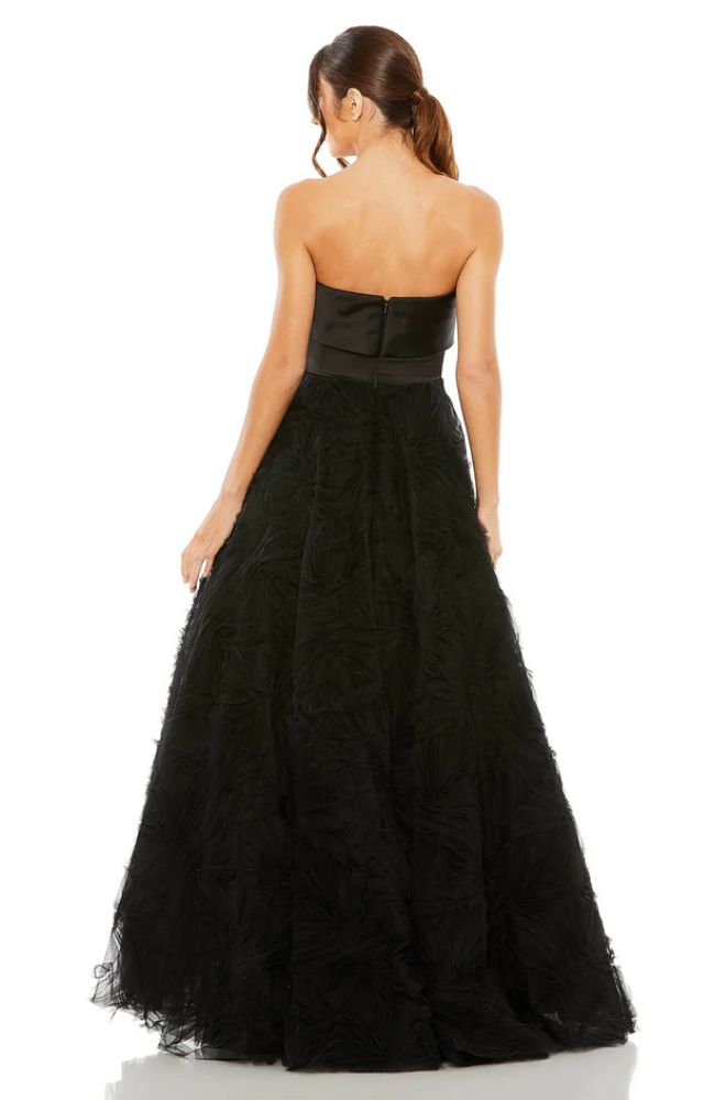 Bow Knot Front Tulle Gown