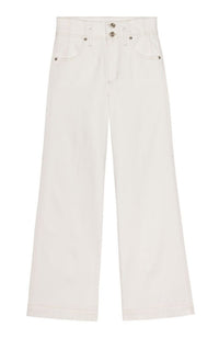 The Seamed Wide Trouser Crop in Au Natural Clean