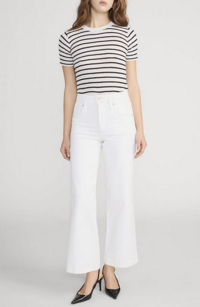The Seamed Wide Trouser Crop in Au Natural Clean
