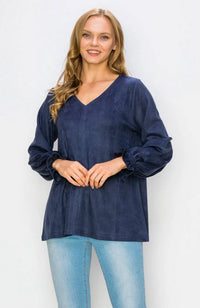 Abigail Suede Top