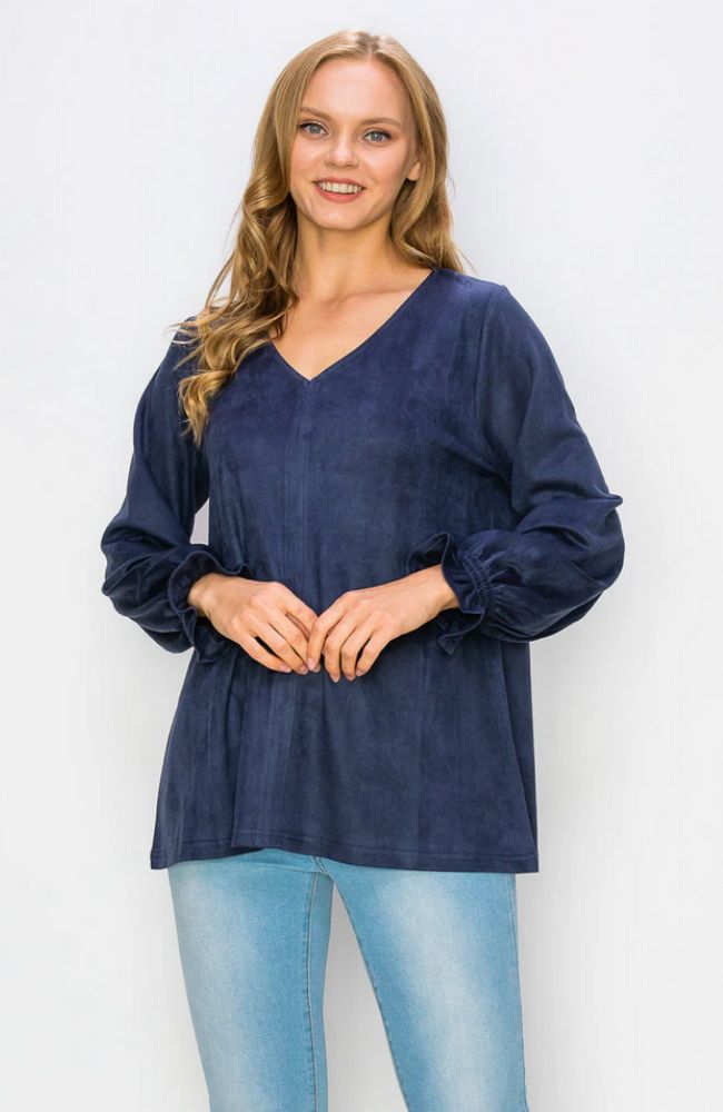 Abigail Suede Top