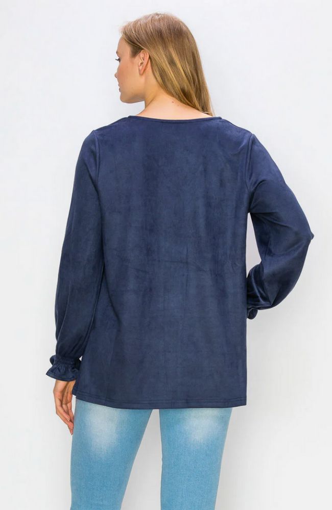 Abigail Suede Top