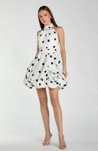 Halter Bubble Hem Mini Dress