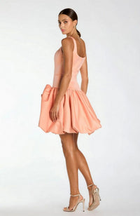 Flower Detail Hem Cocktail Dress