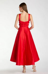 A Line Ankle Dress with Bow