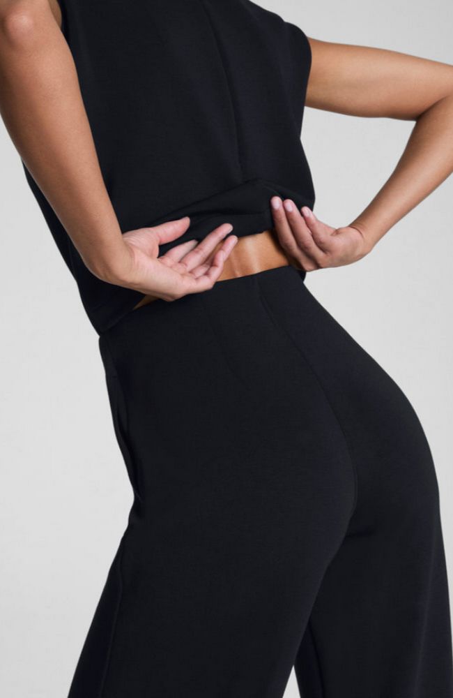 AE Open Back Cap Sleeve Mockneck Jumpsuit