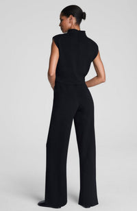 AE Open Back Cap Sleeve Mockneck Jumpsuit