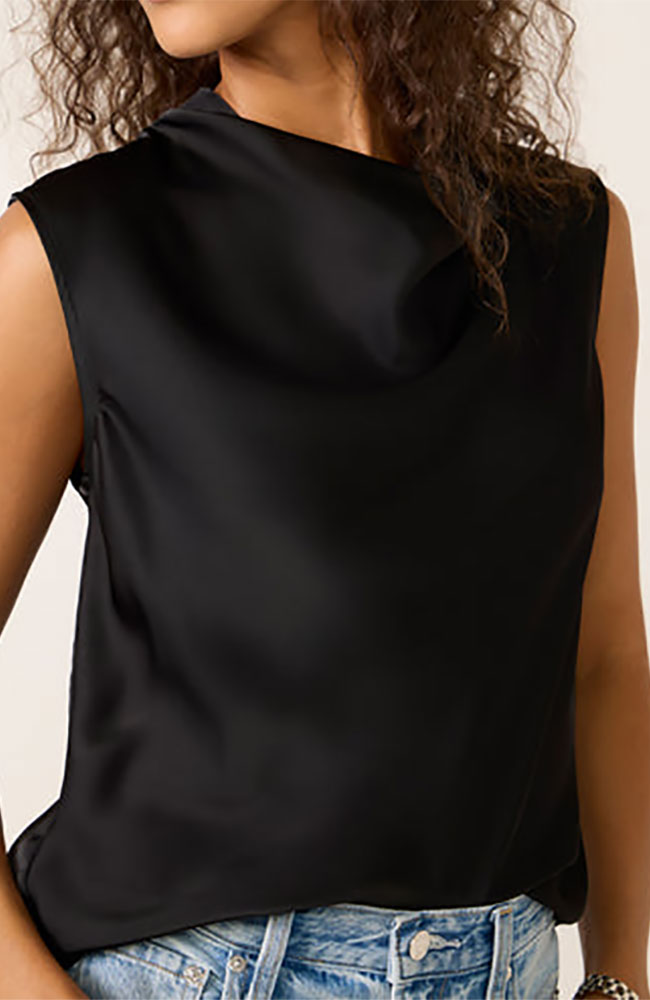 Sleeveless Cowl Neck Top