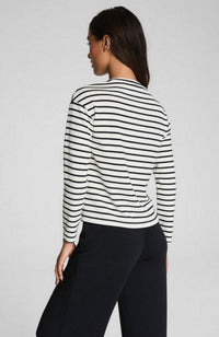 AE LS Side Slit Top Striped