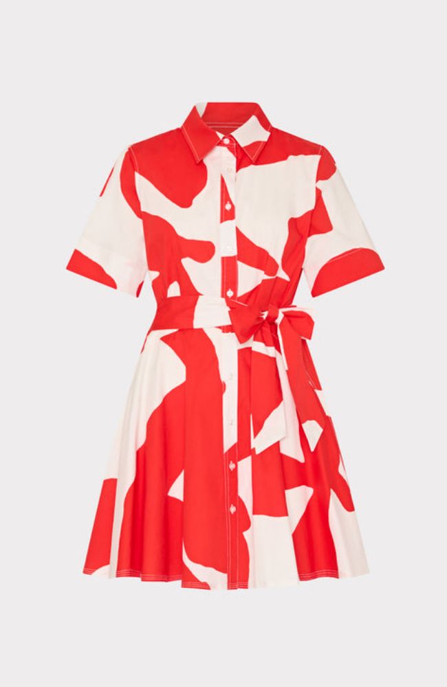 Grand Foliage Poplin Dress