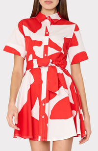 Grand Foliage Poplin Dress