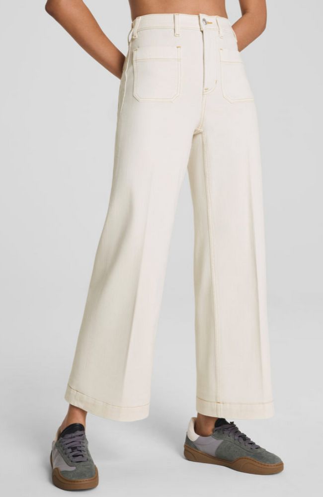 Wide Leg Jeans in Alabaster