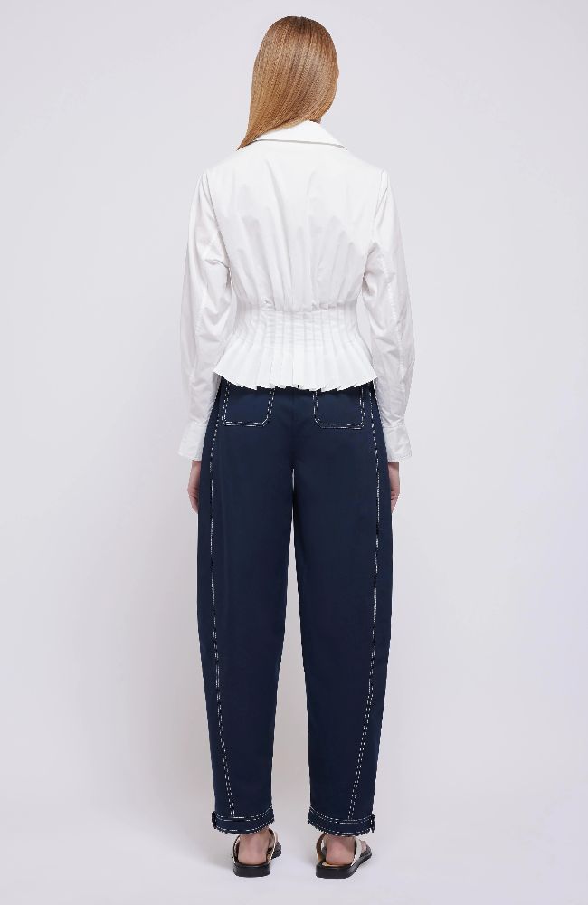 Dany LS Pleated Shirt