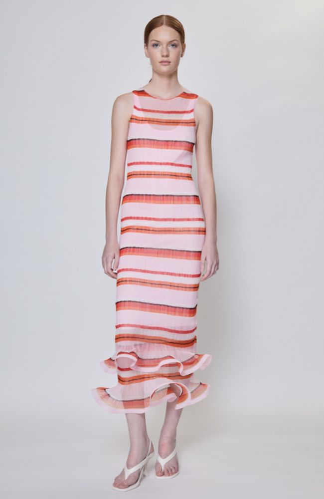 Daniella Plisse Midi Dress