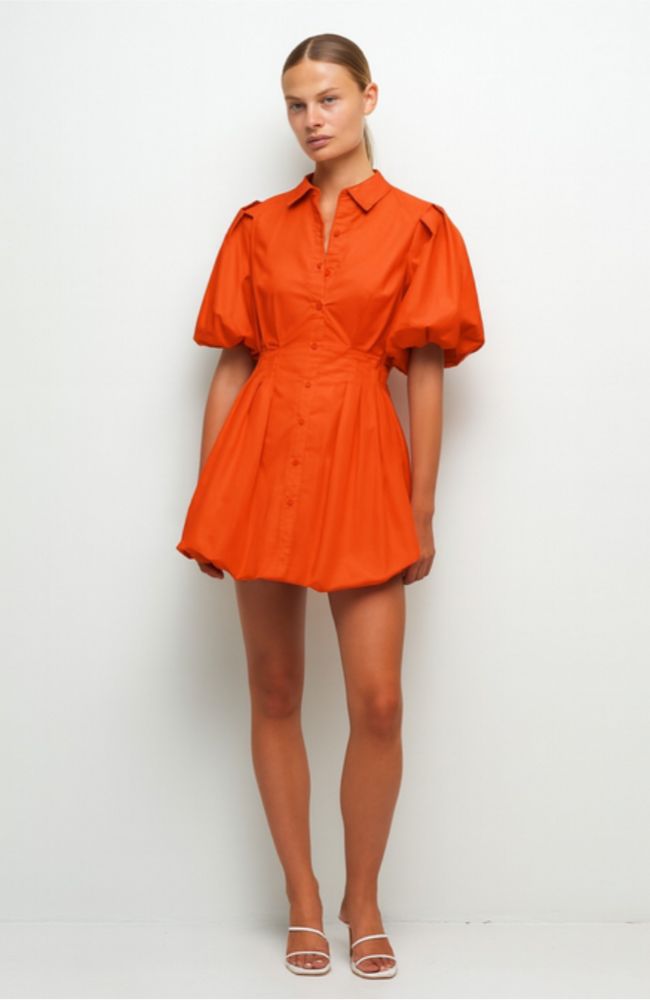 Cleo Balloon Pintuck Minidress