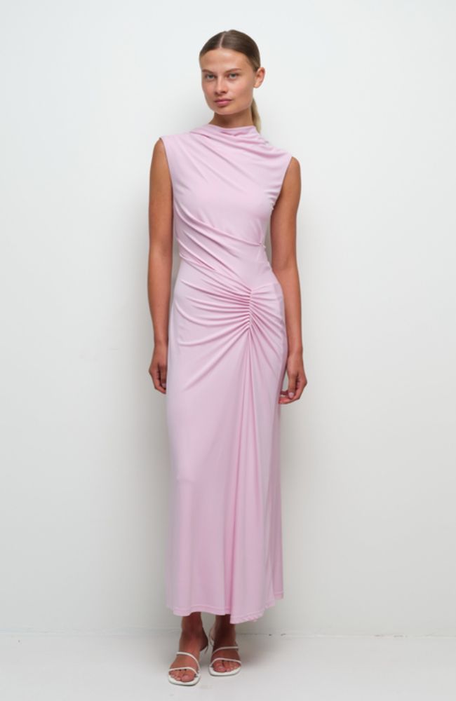 Acacia Draped Jersey Midi Dress