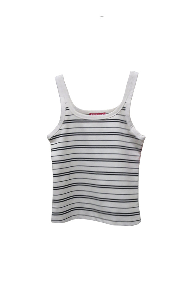 Ribbed Knit Scoop Neck Tank