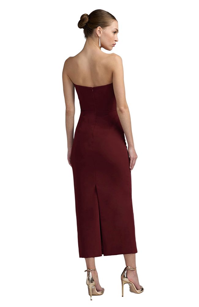 Strapless Crepe Ankle Dress