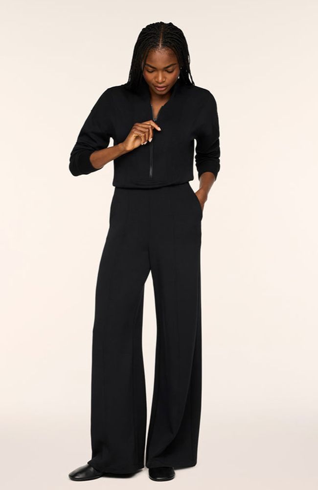 Long Sleeve Shawl Collar Jumpsuit Airessentials