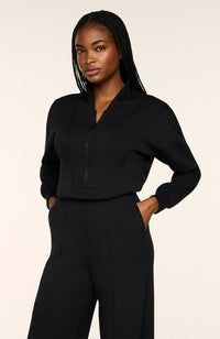 Long Sleeve Shawl Collar Jumpsuit Airessentials