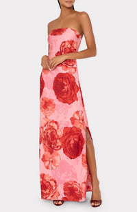 Vera Satin Floral Maxi Dress