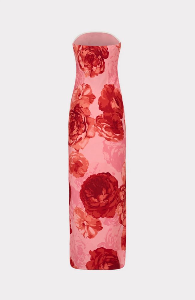 Vera Satin Floral Maxi Dress