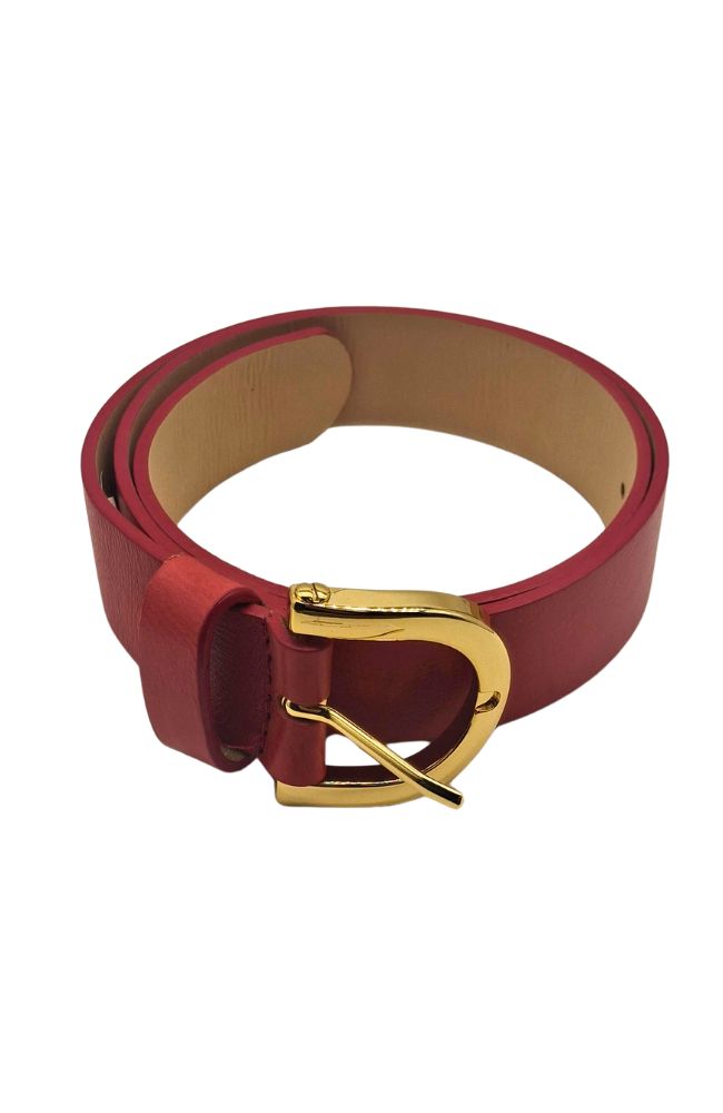 Red Gold Buckle Belt