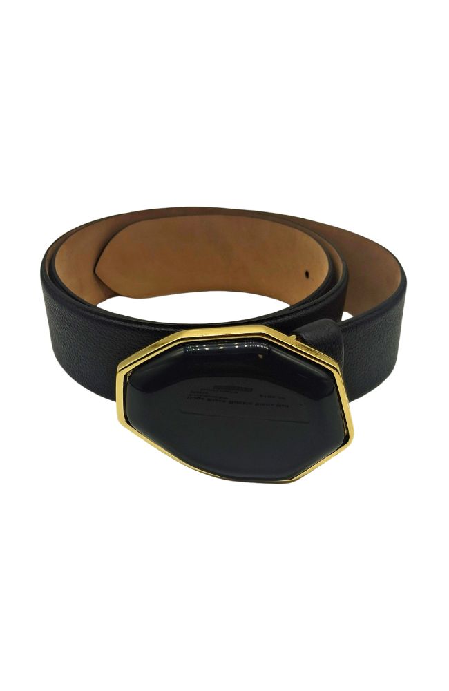 Huge Black Buckle Stone Belt