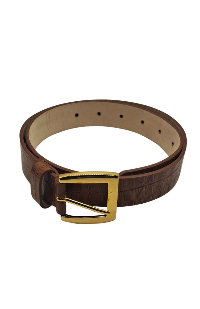 Big Buckle Croc Belt