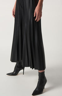 Pleated Faux-Leather Pant