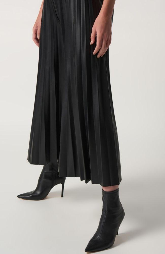 Pleated Faux-Leather Pant