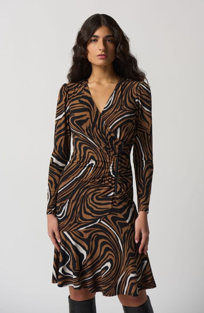 Ruched Wrap Dress