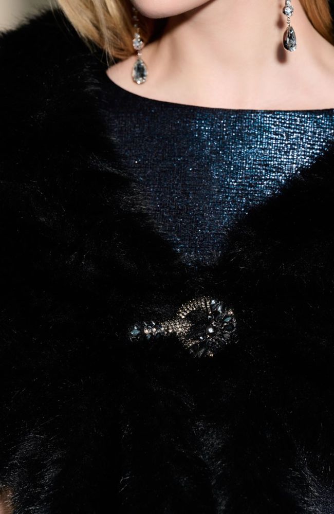 Faux Fur Cape