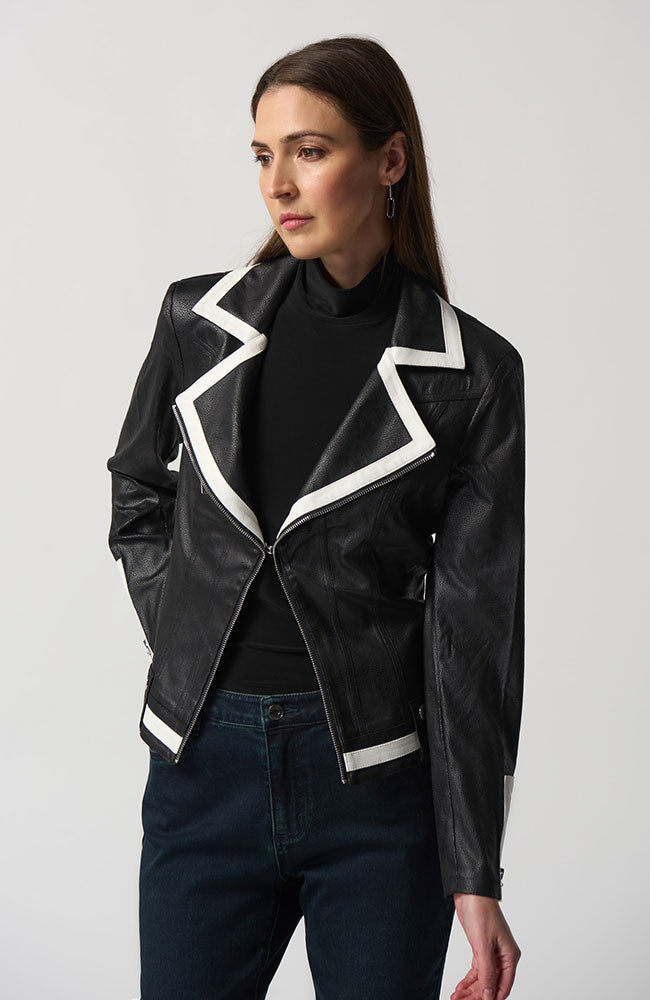 Moto Jacket in Black Vanilla