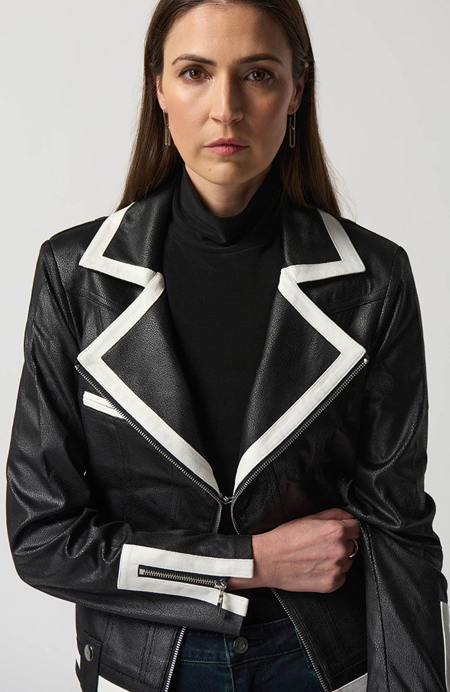 Moto Jacket in Black Vanilla