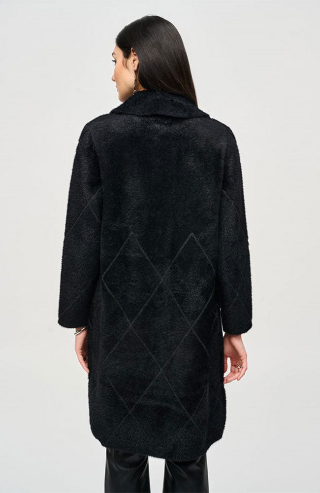 Notched Collar Coat in Black