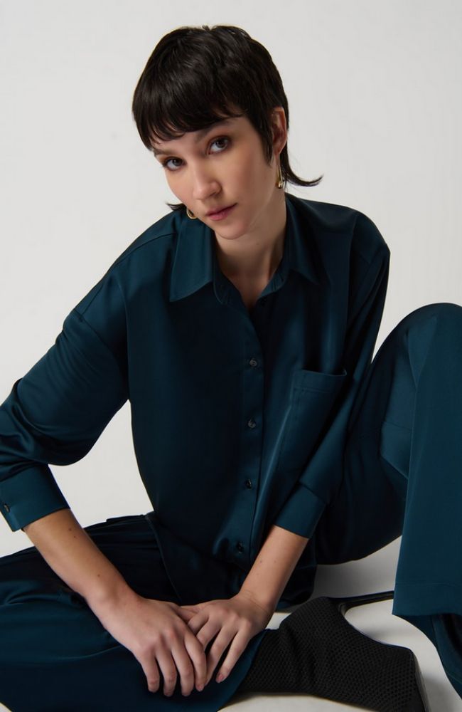 Satin Button Blouse