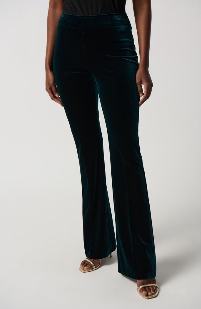 Velvet Flared Pull On Pants