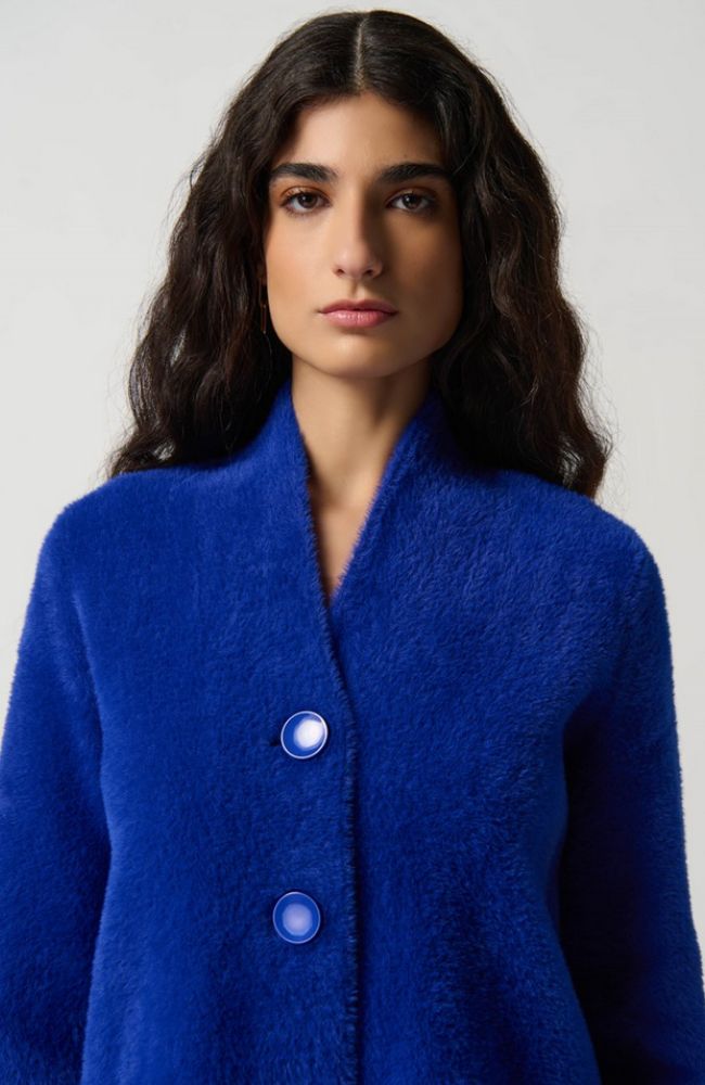 Feather Yarn Flared Coat