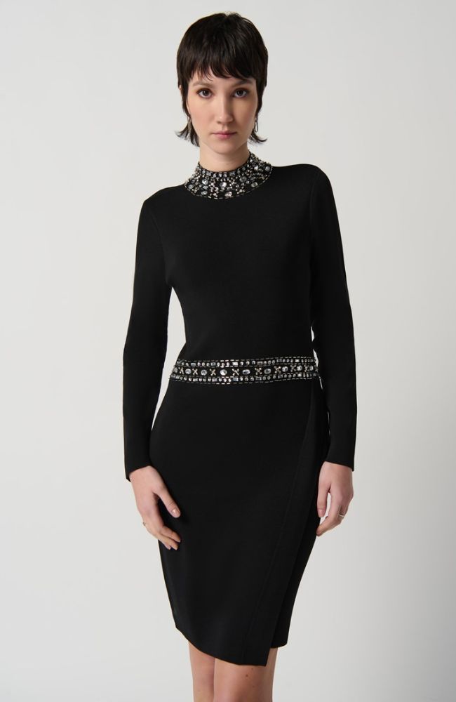 Sweater Dress with Rhinstones