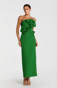 Midi Dress with 3D Flower