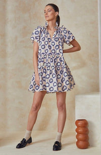 Merritt Dress in London Rain Cream