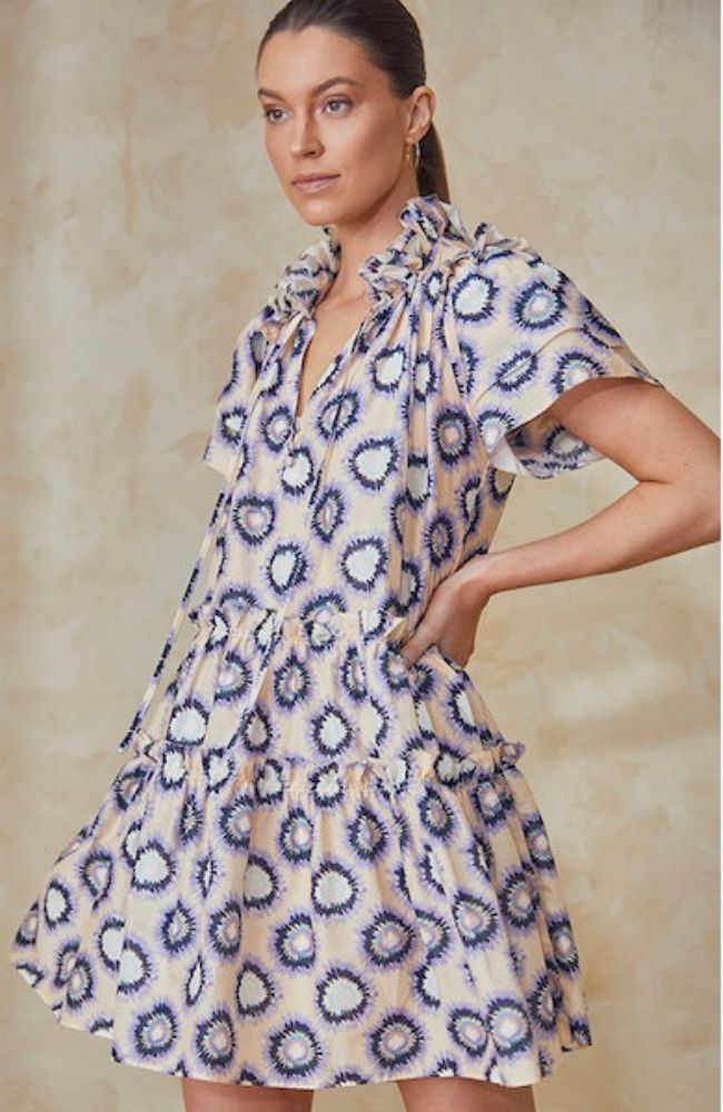 Merritt Dress in London Rain Cream