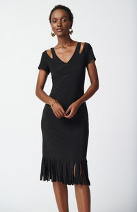 Cutout Neckline Sheath Dress