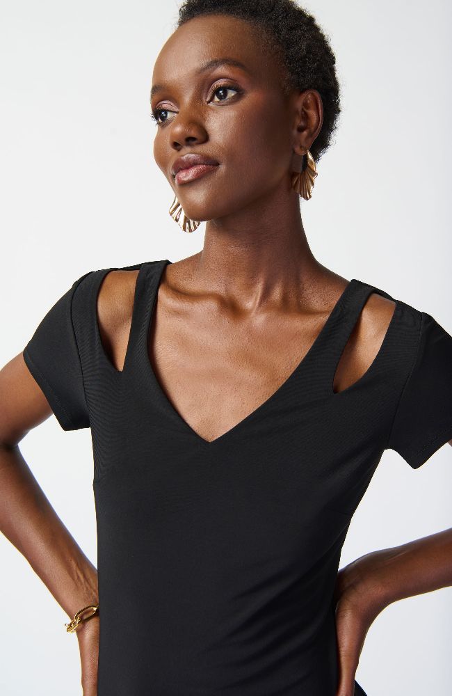 Cutout Neckline Sheath Dress