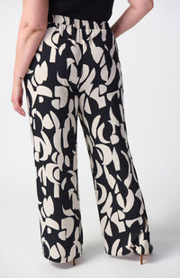 Abstract Print Wide Leg Pants