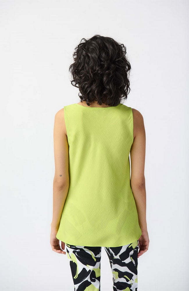 Gauze Sleeveless Top with Cowl Neck