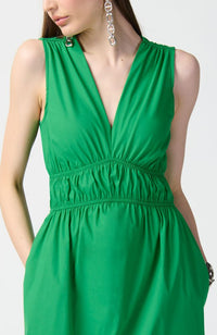 Stretch Poplin Fit and Flare Dress