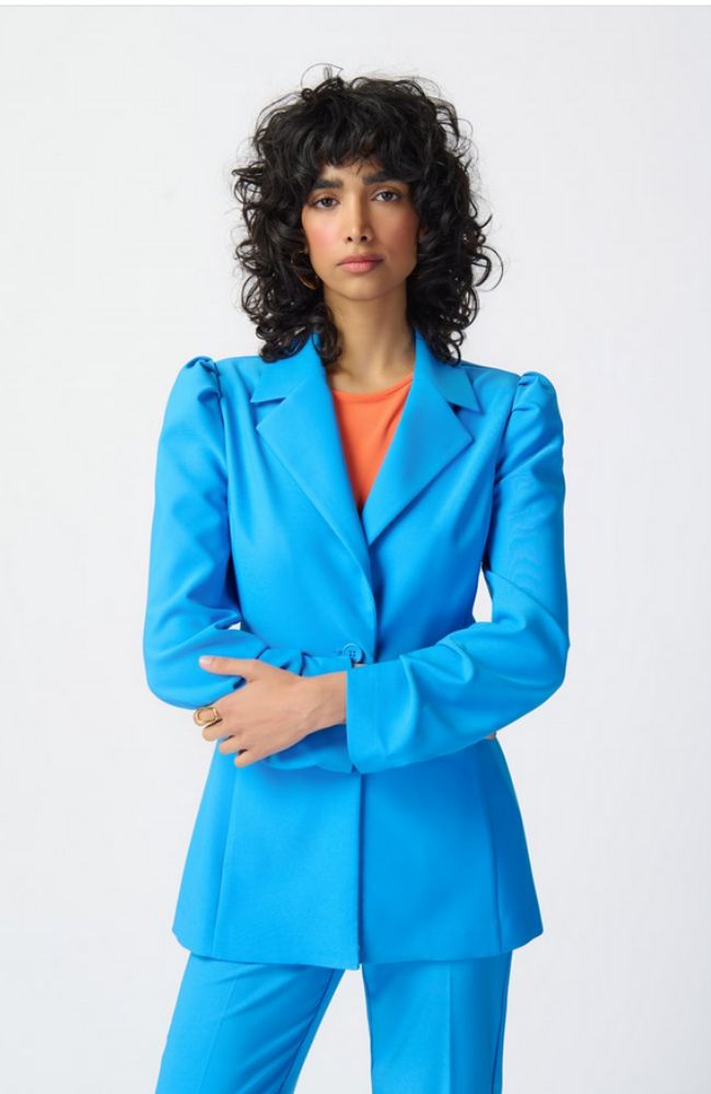 Puff Sleeve Lux Twill Blazer